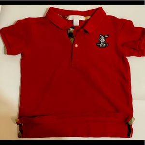 Burberry Kids Red Polo Shirt